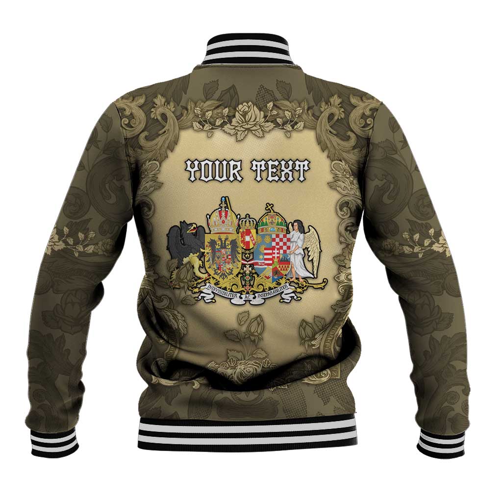 Personalized Austria-Hungary Baseball Jacket Angel Holding A Flag Vintage Style - Wonder Print Shop