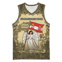 Personalized Austria-Hungary Basketball Jersey Angel Holding A Flag Vintage Style - Wonder Print Shop