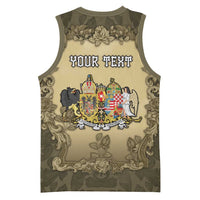 Personalized Austria-Hungary Basketball Jersey Angel Holding A Flag Vintage Style - Wonder Print Shop