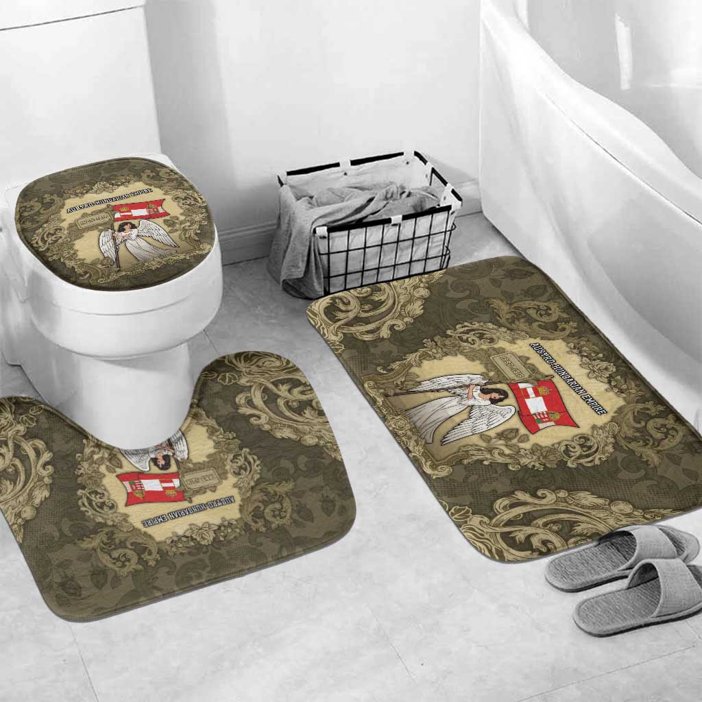Austria-Hungary Bathroom Set Angel Holding A Flag Vintage Style - Wonder Print Shop