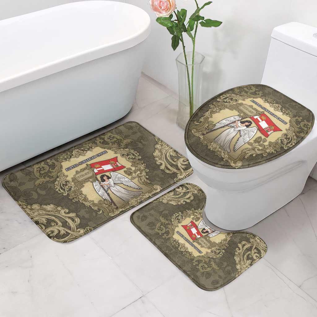 Austria-Hungary Bathroom Set Angel Holding A Flag Vintage Style - Wonder Print Shop