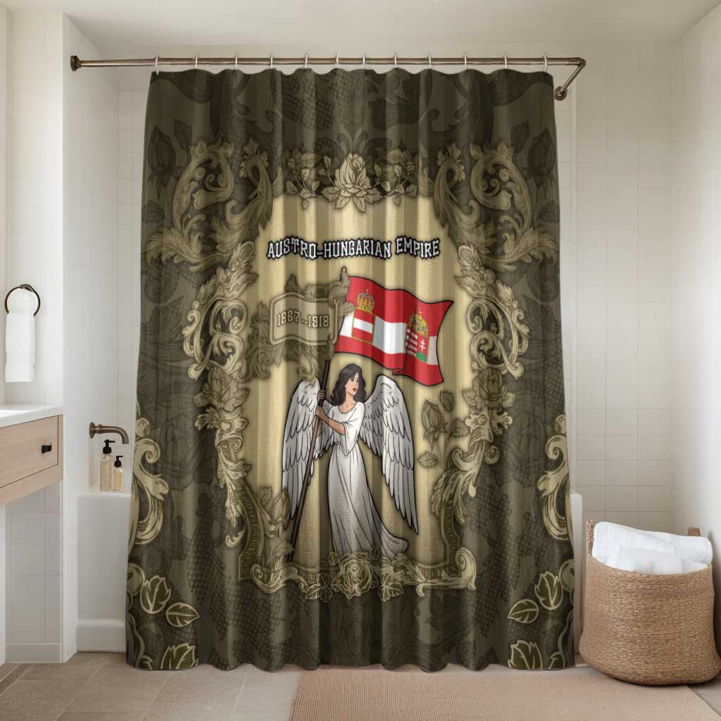 Austria-Hungary Bathroom Set Angel Holding A Flag Vintage Style - Wonder Print Shop