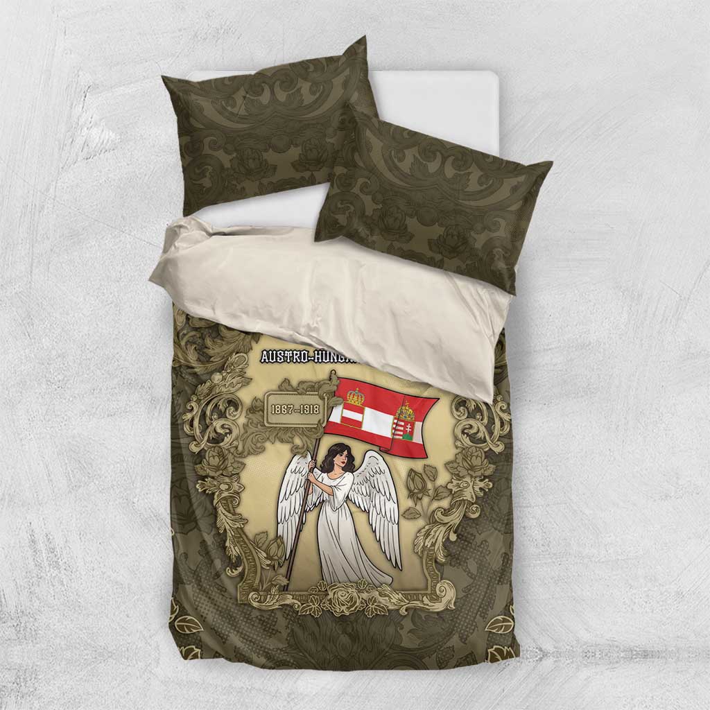 Austria-Hungary Bedding Set Angel Holding A Flag Vintage Style - Wonder Print Shop