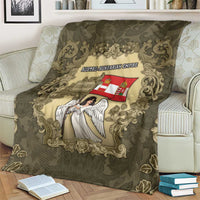Austria-Hungary Blanket Angel Holding A Flag Vintage Style - Wonder Print Shop