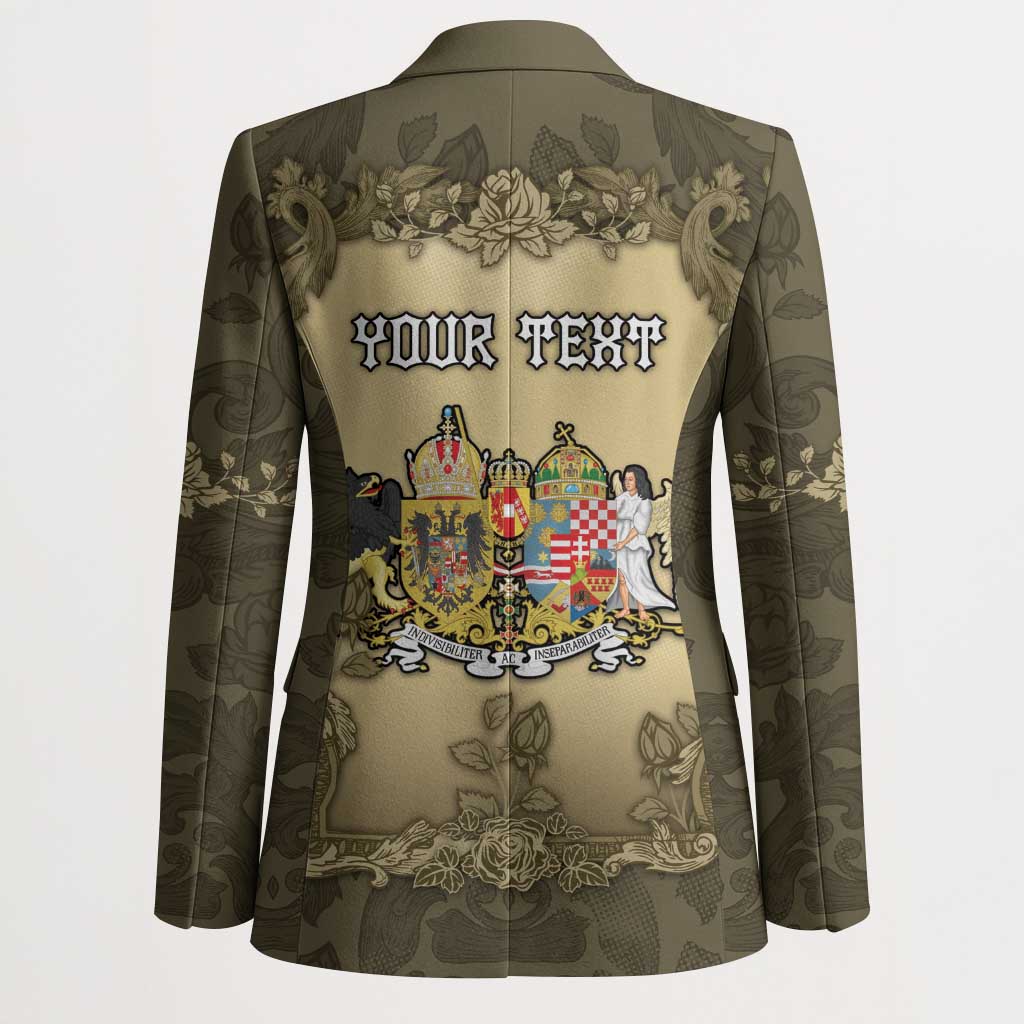 Personalized Austria-Hungary Blazer Angel Holding A Flag Vintage Style - Wonder Print Shop