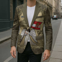 Personalized Austria-Hungary Blazer Angel Holding A Flag Vintage Style - Wonder Print Shop