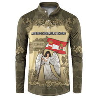 Personalized Austria-Hungary Button Sweatshirt Angel Holding A Flag Vintage Style - Wonder Print Shop