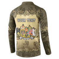 Personalized Austria-Hungary Button Sweatshirt Angel Holding A Flag Vintage Style - Wonder Print Shop