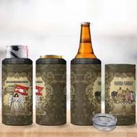 Personalized Austria-Hungary 4 in 1 Can Cooler Tumbler Angel Holding A Flag Vintage Style - Wonder Print Shop