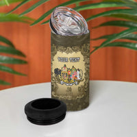 Personalized Austria-Hungary 4 in 1 Can Cooler Tumbler Angel Holding A Flag Vintage Style - Wonder Print Shop