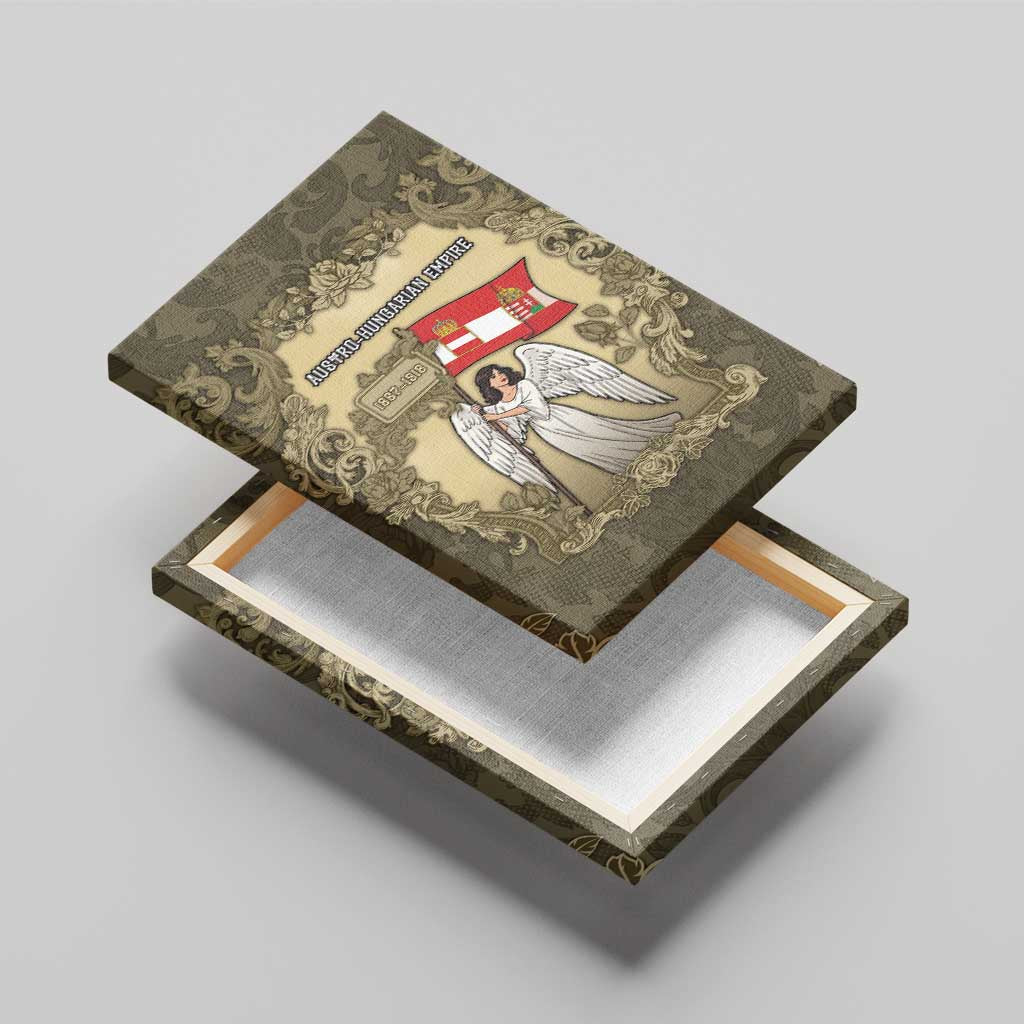 Austria-Hungary Canvas Wall Art Angel Holding A Flag Vintage Style - Wonder Print Shop