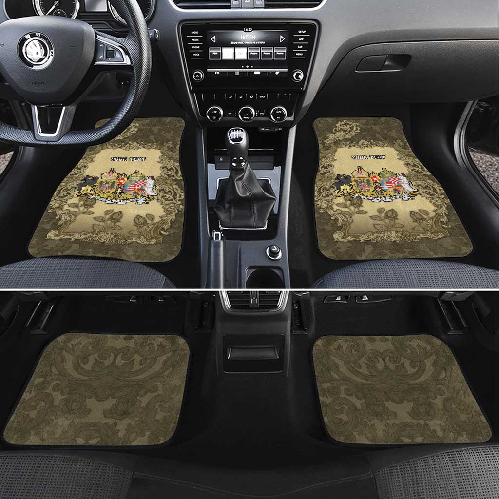 Personalized Austria-Hungary Car Mats Angel Holding A Flag Vintage Style - Wonder Print Shop
