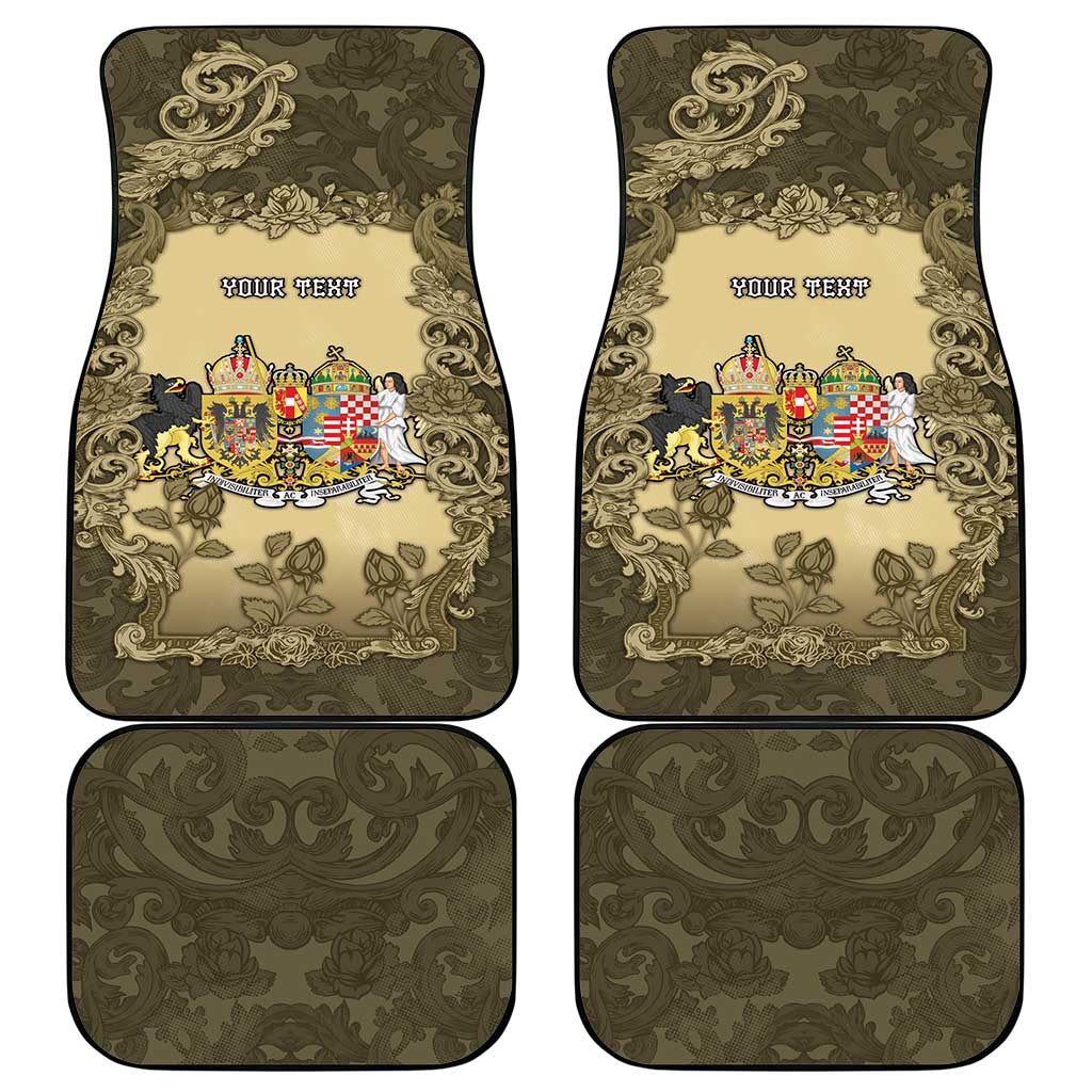 Personalized Austria-Hungary Car Mats Angel Holding A Flag Vintage Style - Wonder Print Shop