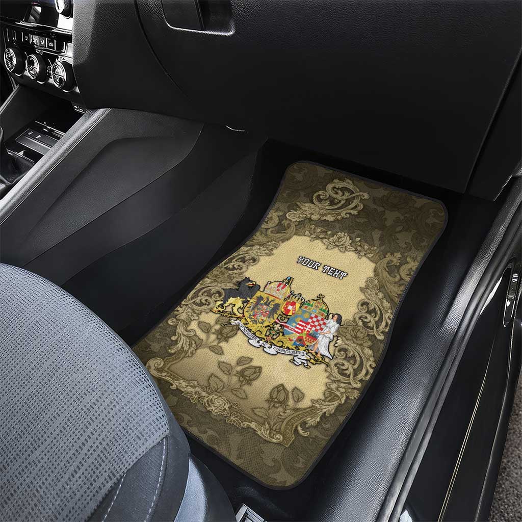 Personalized Austria-Hungary Car Mats Angel Holding A Flag Vintage Style - Wonder Print Shop