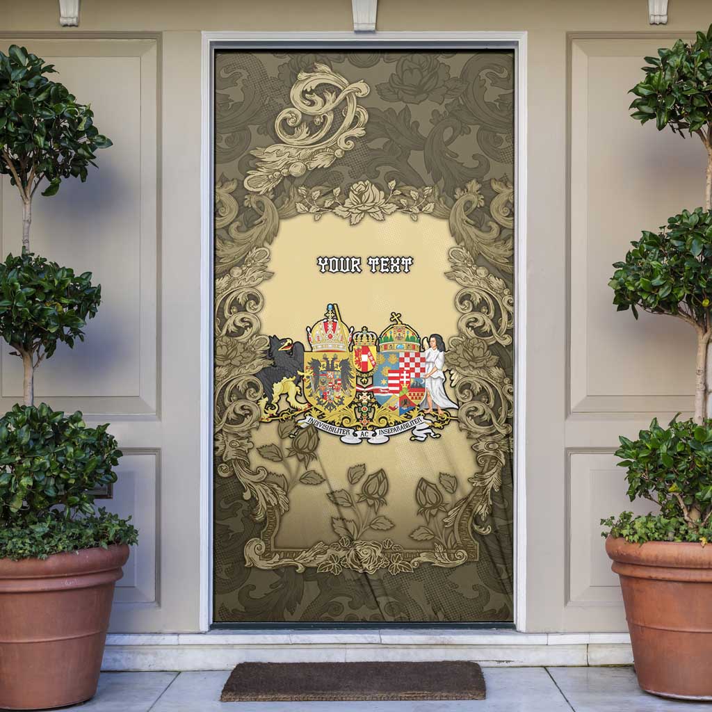 Personalized Austria-Hungary Door Cover Angel Holding A Flag Vintage Style - Wonder Print Shop
