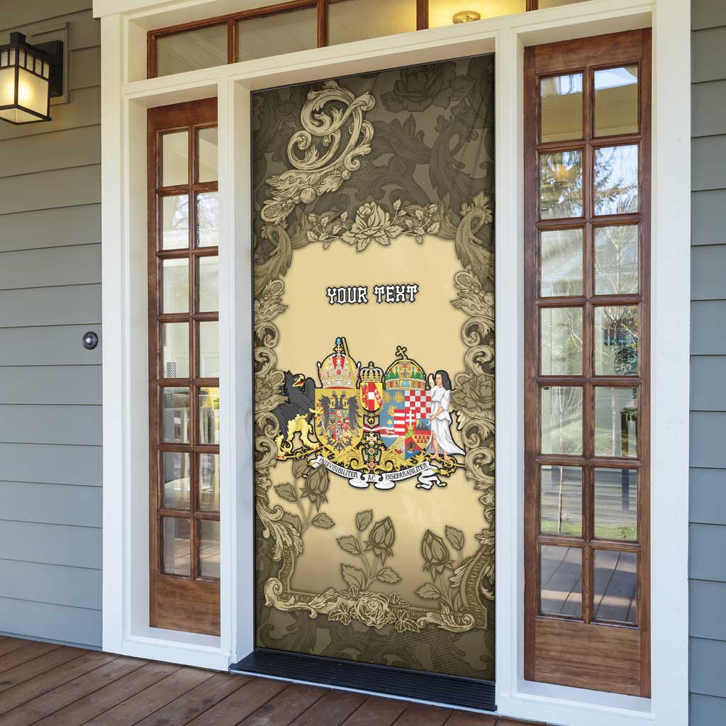 Personalized Austria-Hungary Door Cover Angel Holding A Flag Vintage Style - Wonder Print Shop