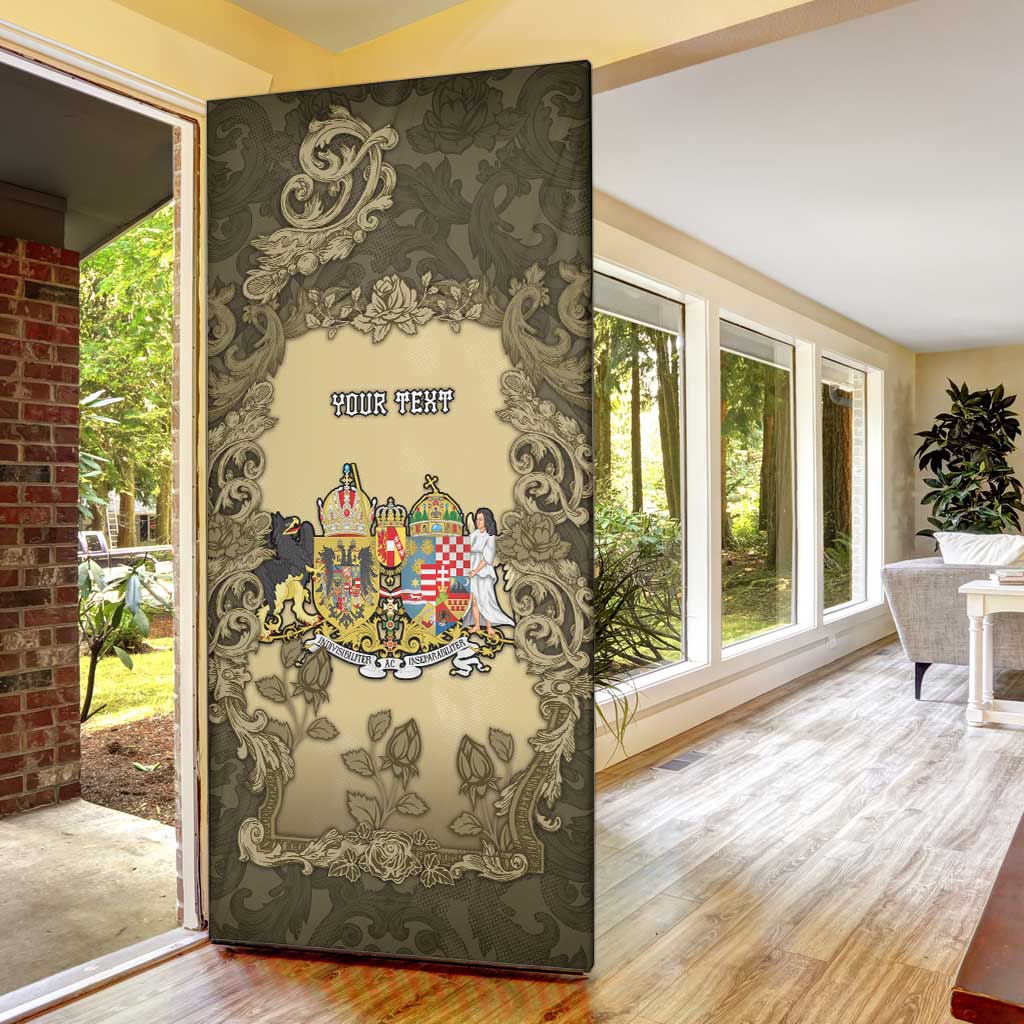 Personalized Austria-Hungary Door Cover Angel Holding A Flag Vintage Style - Wonder Print Shop
