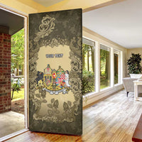 Personalized Austria-Hungary Door Cover Angel Holding A Flag Vintage Style - Wonder Print Shop