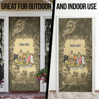Personalized Austria-Hungary Door Cover Angel Holding A Flag Vintage Style - Wonder Print Shop