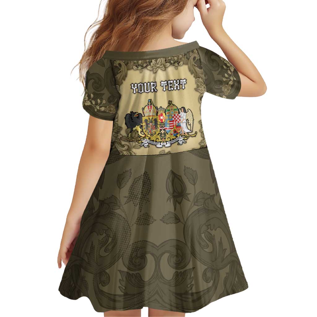 Personalized Austria-Hungary Family Matching Off The Shoulder Long Sleeve Dress and Hawaiian Shirt Angel Holding A Flag Vintage Style - Wonder Print Shop
