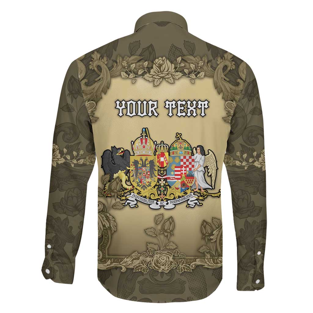 Personalized Austria-Hungary Family Matching Off The Shoulder Long Sleeve Dress and Hawaiian Shirt Angel Holding A Flag Vintage Style - Wonder Print Shop
