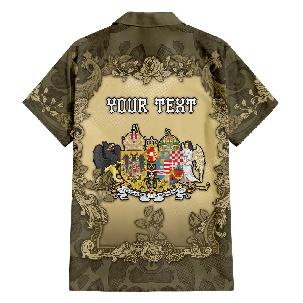 Personalized Austria-Hungary Family Matching Short Sleeve Bodycon Dress and Hawaiian Shirt Angel Holding A Flag Vintage Style - Wonder Print Shop