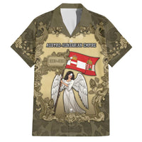 Personalized Austria-Hungary Family Matching Tank Maxi Dress and Hawaiian Shirt Angel Holding A Flag Vintage Style - Wonder Print Shop