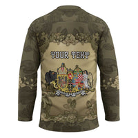 Personalized Austria-Hungary Hockey Jersey Angel Holding A Flag Vintage Style - Wonder Print Shop
