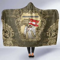 Austria-Hungary Hooded Blanket Angel Holding A Flag Vintage Style - Wonder Print Shop