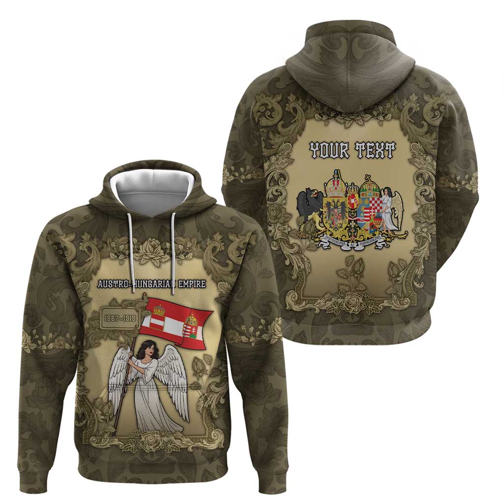 Personalized Austria-Hungary Hoodie Angel Holding A Flag Vintage Style - Wonder Print Shop