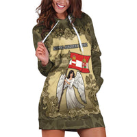 Personalized Austria-Hungary Hoodie Dress Angel Holding A Flag Vintage Style - Wonder Print Shop