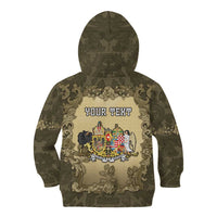 Personalized Austria-Hungary Kid Hoodie Angel Holding A Flag Vintage Style - Wonder Print Shop