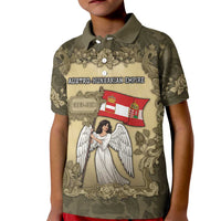 Personalized Austria-Hungary Kid Polo Shirt Angel Holding A Flag Vintage Style - Wonder Print Shop