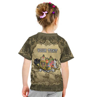 Personalized Austria-Hungary Kid T Shirt Angel Holding A Flag Vintage Style - Wonder Print Shop
