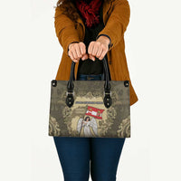 Austria-Hungary Leather Bag Angel Holding A Flag Vintage Style - Wonder Print Shop