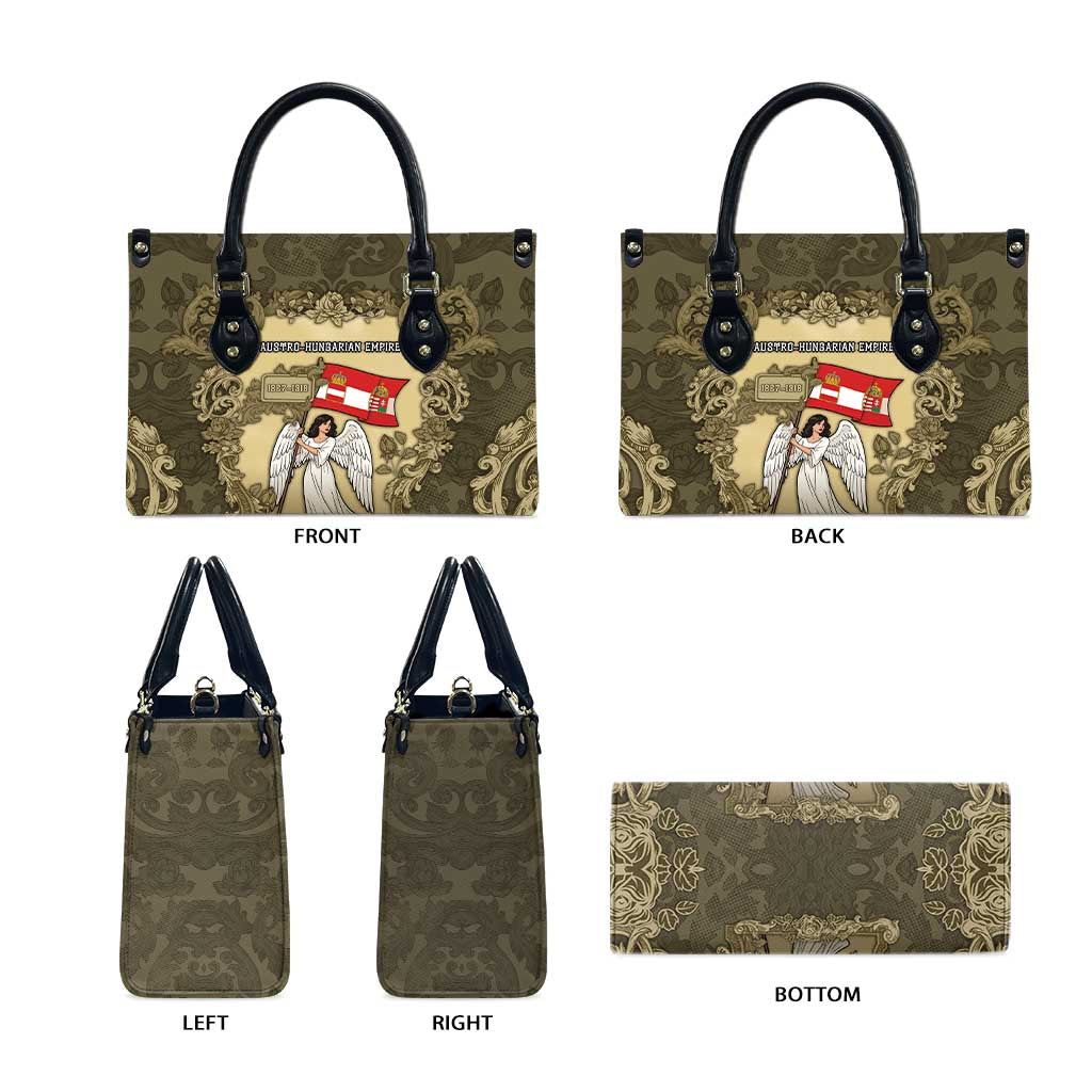 Austria-Hungary Leather Bag Angel Holding A Flag Vintage Style - Wonder Print Shop