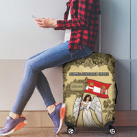 Austria-Hungary Luggage Cover Angel Holding A Flag Vintage Style - Wonder Print Shop