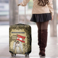 Austria-Hungary Luggage Cover Angel Holding A Flag Vintage Style - Wonder Print Shop