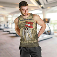 Personalized Austria-Hungary Men Tank Top Angel Holding A Flag Vintage Style - Wonder Print Shop