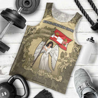 Personalized Austria-Hungary Men Tank Top Angel Holding A Flag Vintage Style - Wonder Print Shop