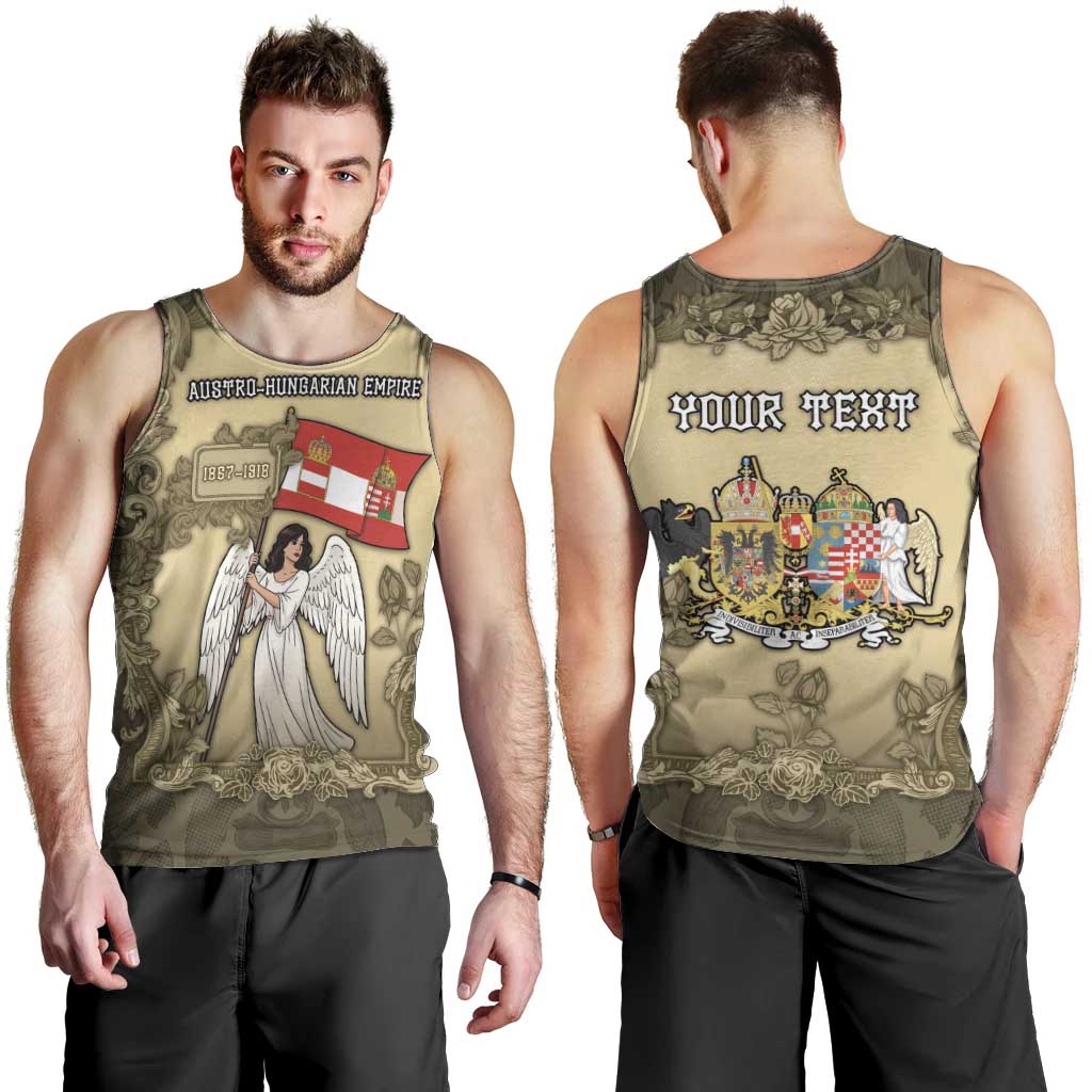 Personalized Austria-Hungary Men Tank Top Angel Holding A Flag Vintage Style - Wonder Print Shop
