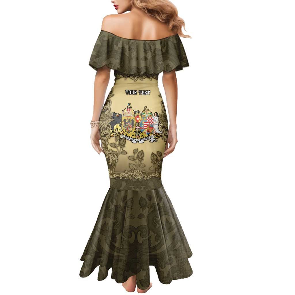 Personalized Austria-Hungary Mermaid Dress Angel Holding A Flag Vintage Style - Wonder Print Shop