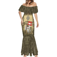 Personalized Austria-Hungary Mermaid Dress Angel Holding A Flag Vintage Style - Wonder Print Shop
