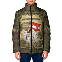Personalized Austria-Hungary Padded Jacket Angel Holding A Flag Vintage Style - Wonder Print Shop