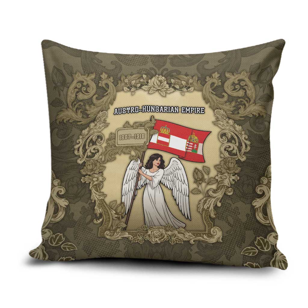 Austria-Hungary Pillow Cover Angel Holding A Flag Vintage Style - Wonder Print Shop