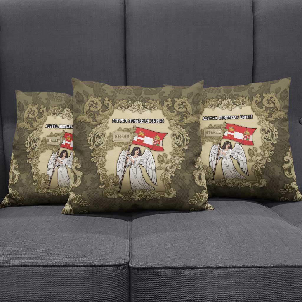 Austria-Hungary Pillow Cover Angel Holding A Flag Vintage Style - Wonder Print Shop