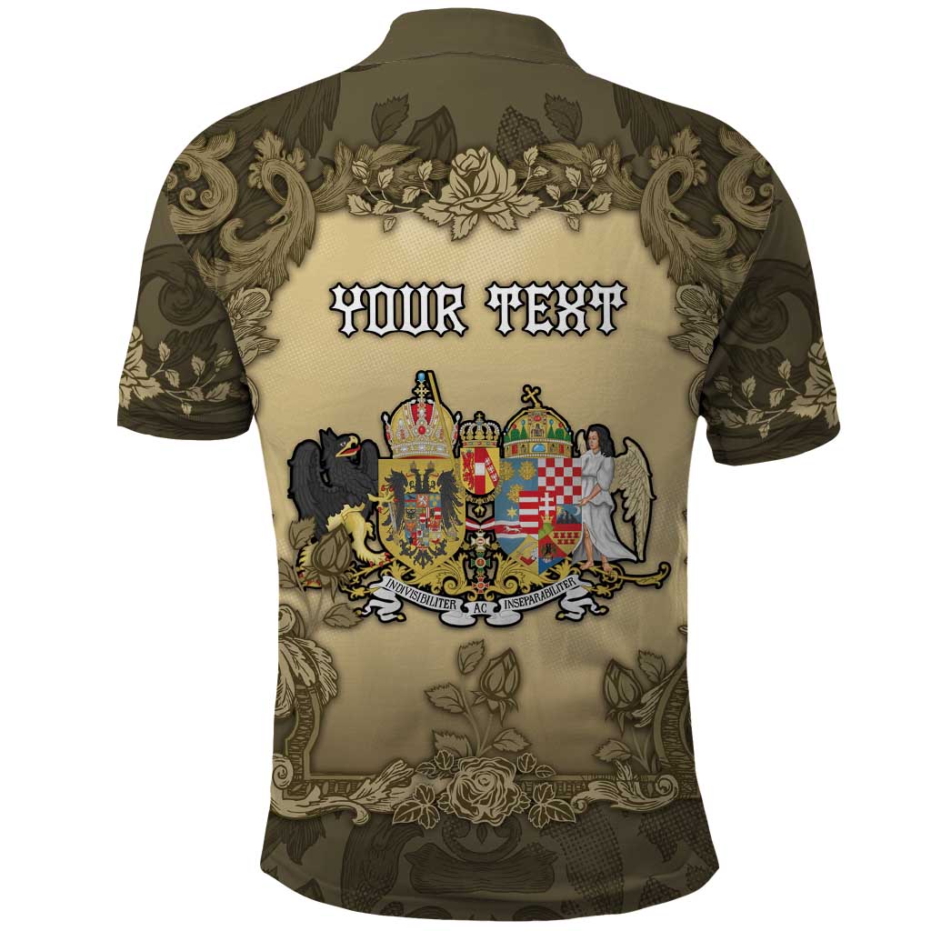 Personalized Austria-Hungary Polo Shirt Angel Holding A Flag Vintage Style - Wonder Print Shop