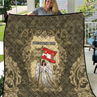 Austria-Hungary Quilt Angel Holding A Flag Vintage Style - Wonder Print Shop