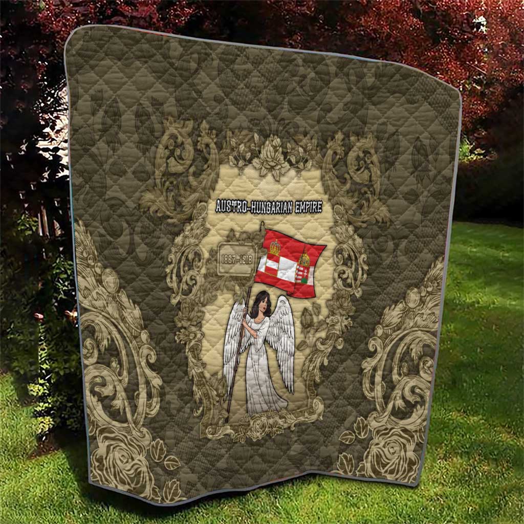 Austria-Hungary Quilt Angel Holding A Flag Vintage Style - Wonder Print Shop