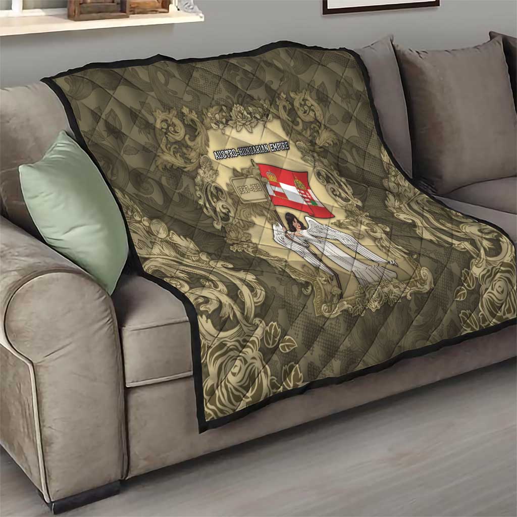 Austria-Hungary Quilt Angel Holding A Flag Vintage Style - Wonder Print Shop